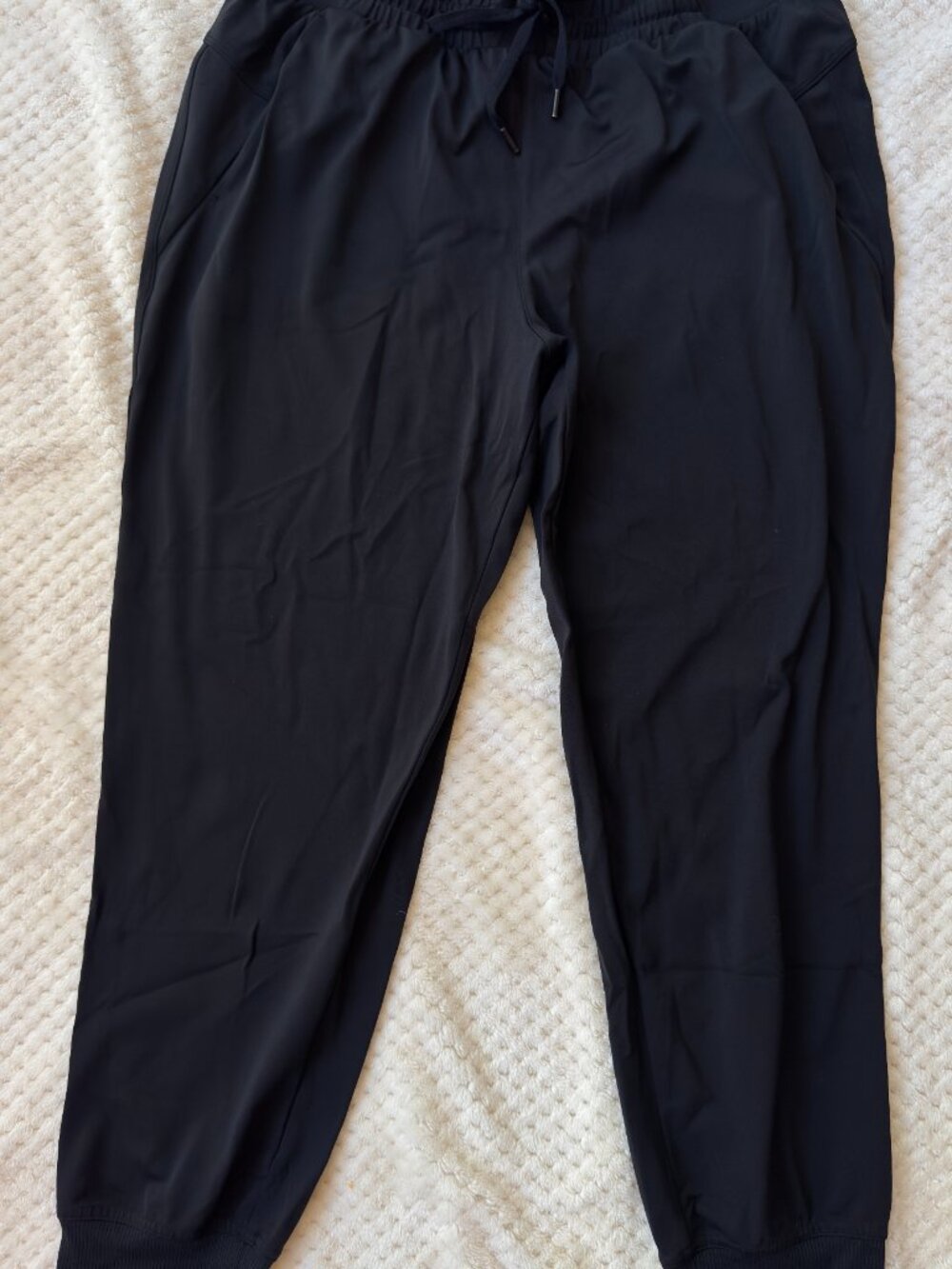CALIA Black Joggers Drawstring Elastic Waist Cuffed Pockets Athleisure Sz M